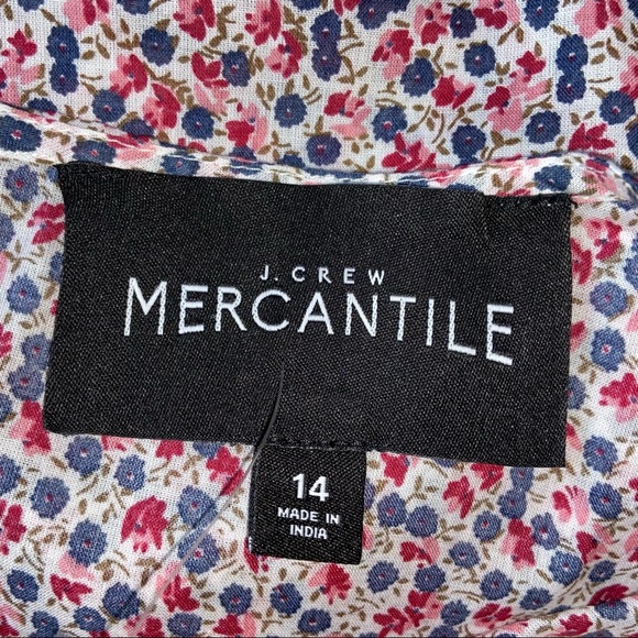 J Crew Mini Floral Print Ruffle Top Cottagecore - Picture 8 of 13